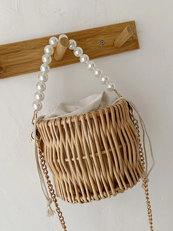 Women's Trendy Woven Bohemian Chic Bucket Bag
