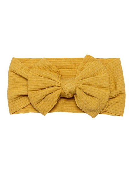 Baby bow headband tan