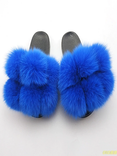 Women's Little Faux Fur Slippers By Liv and Mia - Mia Belle Girls