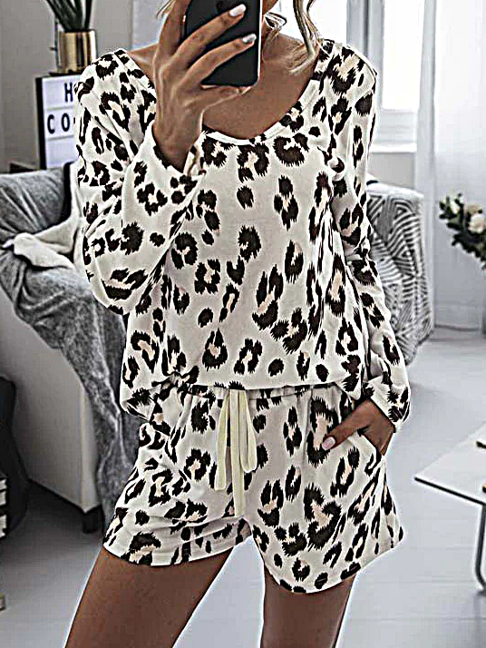 Women's Safari Style Shorts Loungewear Jogger Set - Mia Belle Girls