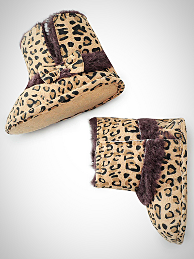 Baby Little Leopard Booties - Mia Belle Girls
