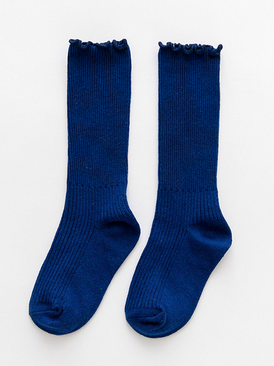 Little girls able-knit mid-calf socks with ruffle trim - Mia Belle Girls