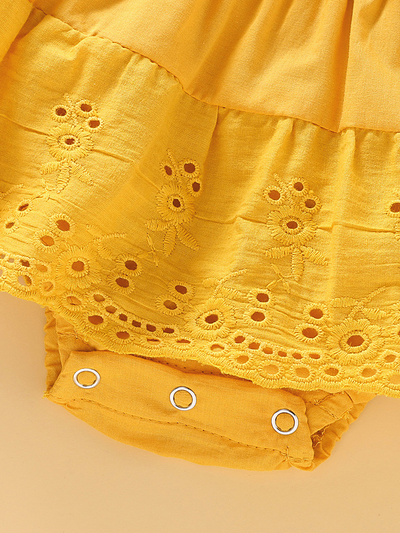 Baby Dress Style onesie with adjustable straps at the shoulder