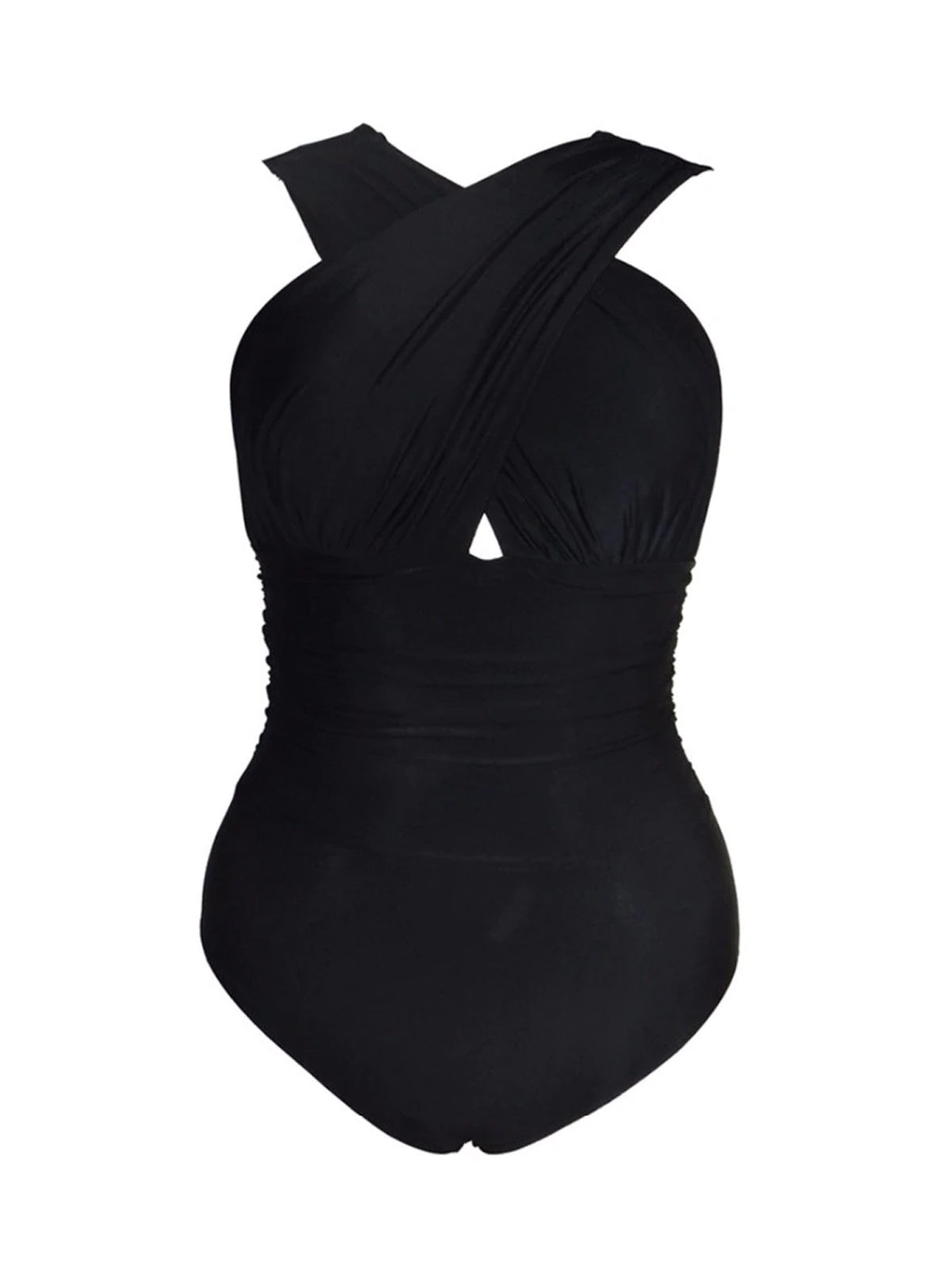 Women's Wrapped Halter One Piece Swimsuit