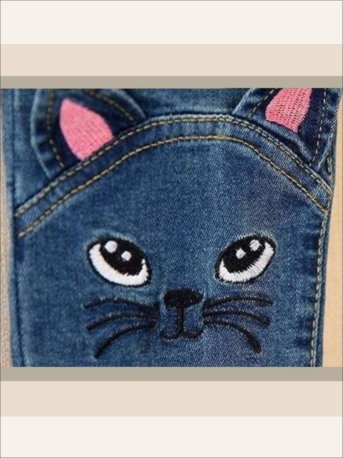 Cute Jeans For Girls | Kitty Cat Jeans | Mia Belle Girls Boutique