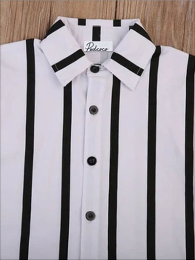 Cute Outfits For Girls | Stripe Blouse Dress | Mia Belle Girls