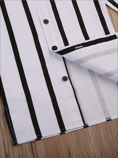 Cute Outfits For Girls | Stripe Blouse Dress | Mia Belle Girls