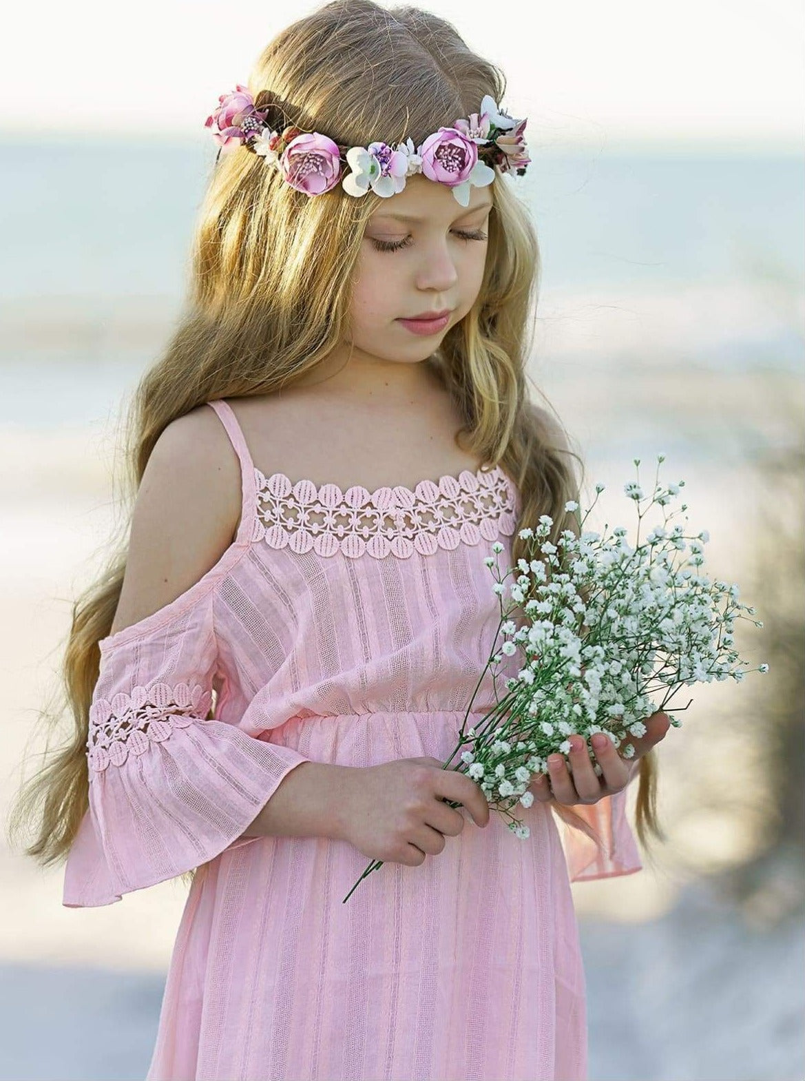 Toddler Spring Dresses | Little Girls Boho Floral Lace Sundress