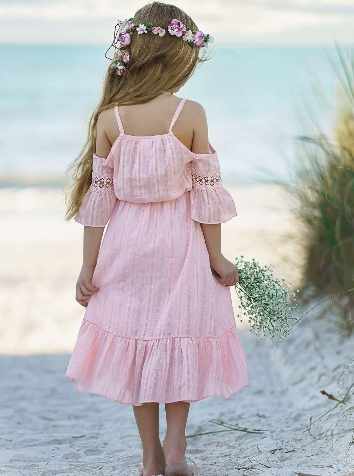 Toddler Spring Dresses | Little Girls Boho Floral Lace Sundress