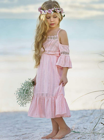 Toddler Spring Dresses | Little Girls Boho Floral Lace Sundress