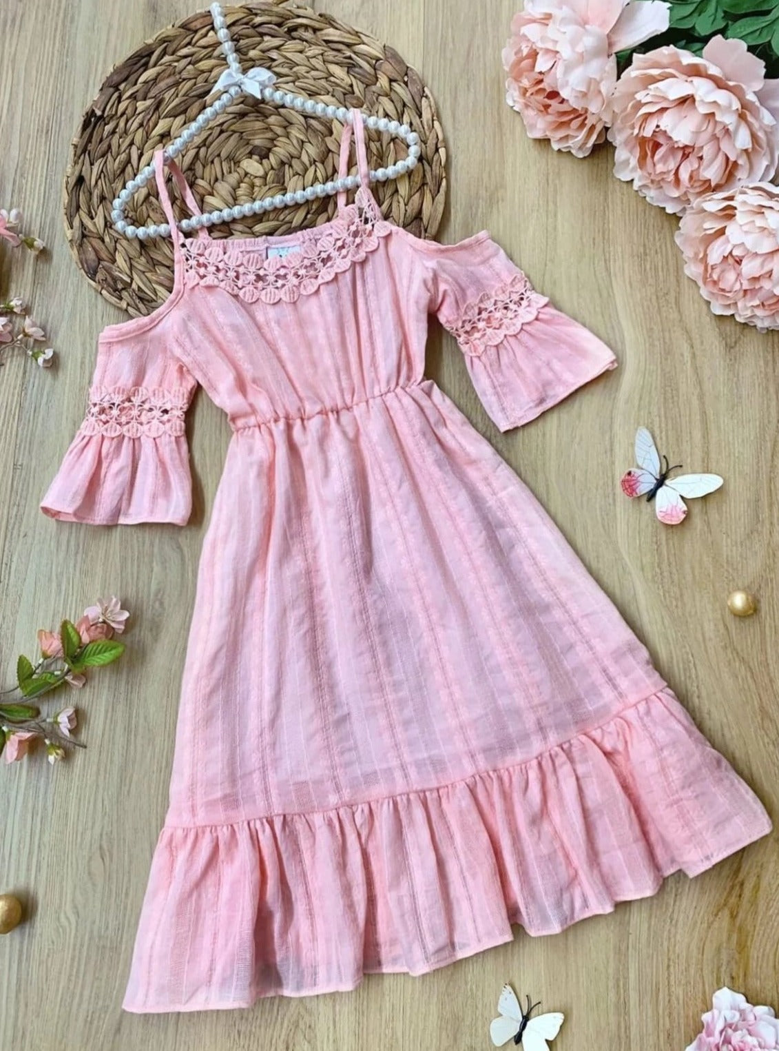 Toddler Spring Dresses | Little Girls Boho Floral Lace Sundress