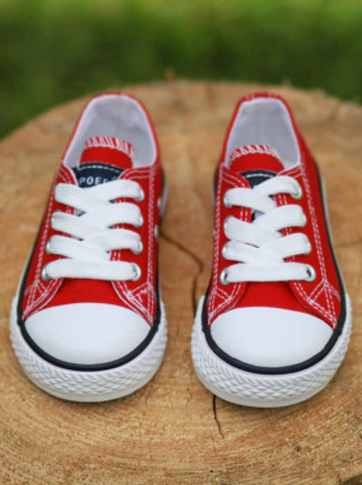 Girls Casual Low Top Canvas Sneakers - Girls Sneakers