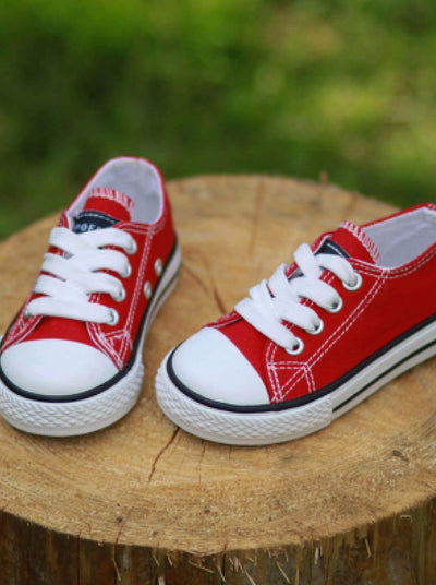 Girls Casual Low Top Canvas Sneakers - Girls Sneakers