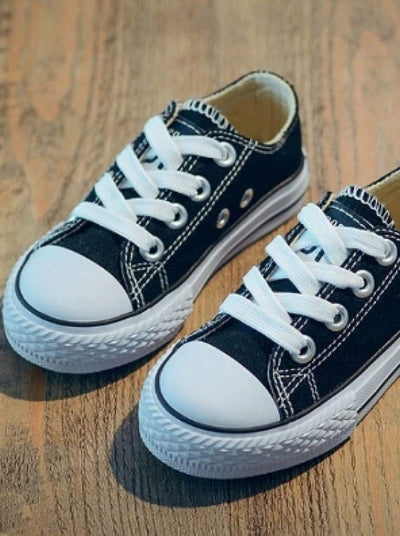 Girls Casual Low Top Canvas Sneakers - Girls Sneakers