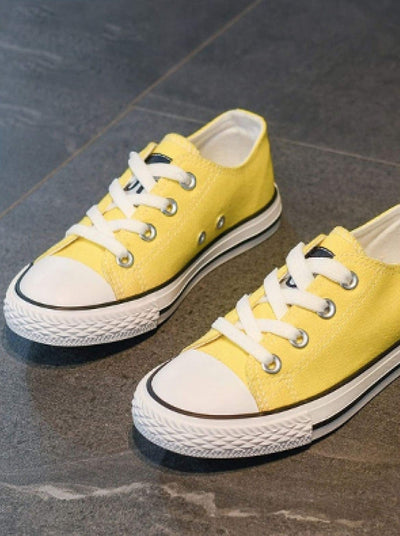 Girls Casual Low Top Canvas Sneakers - Girls Sneakers