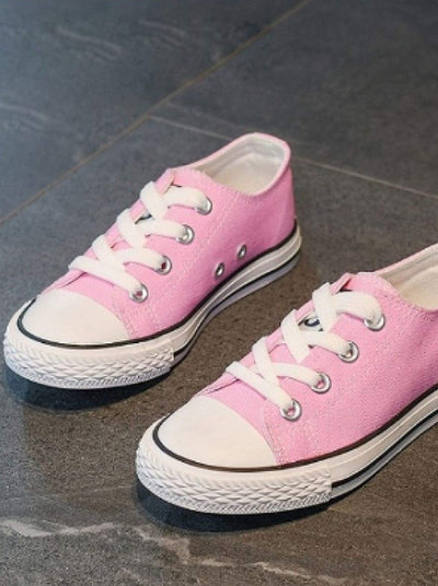 Girls Casual Low Top Canvas Sneakers - Girls Sneakers