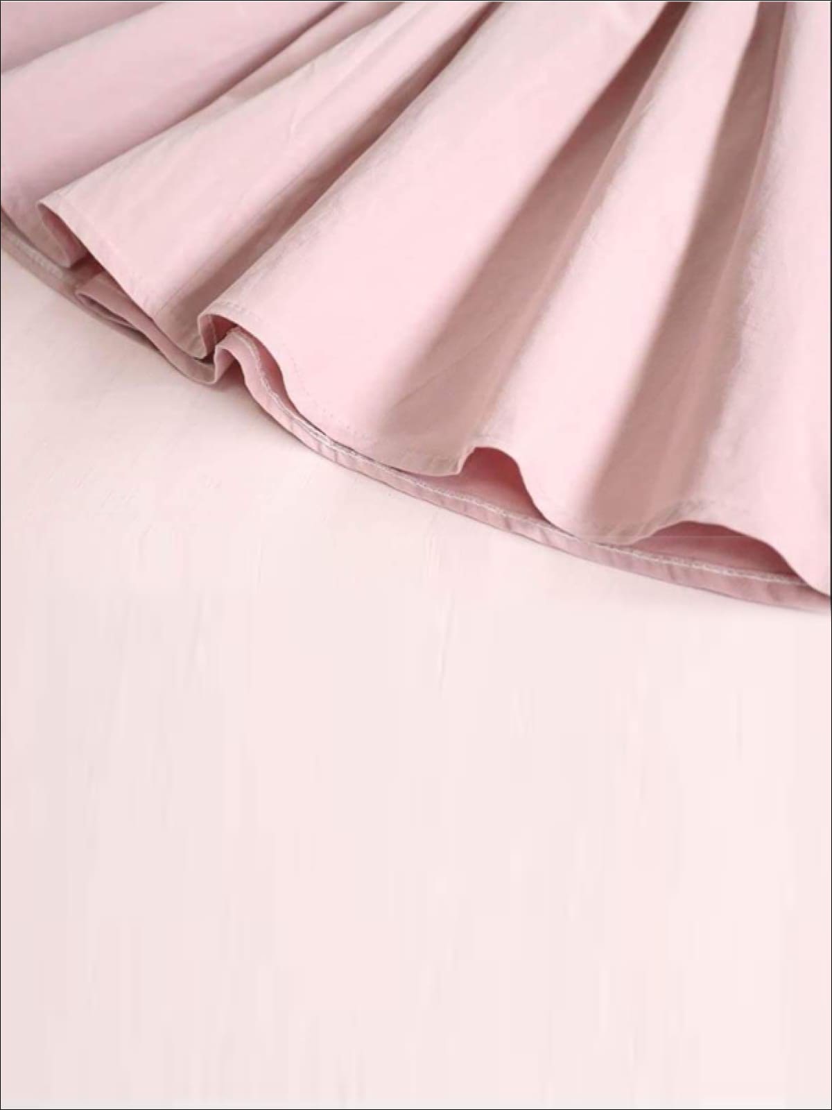 Girls Casual Ruffled Flutter Sleeve Dress with a Bow - Girls Spring Casual Dress