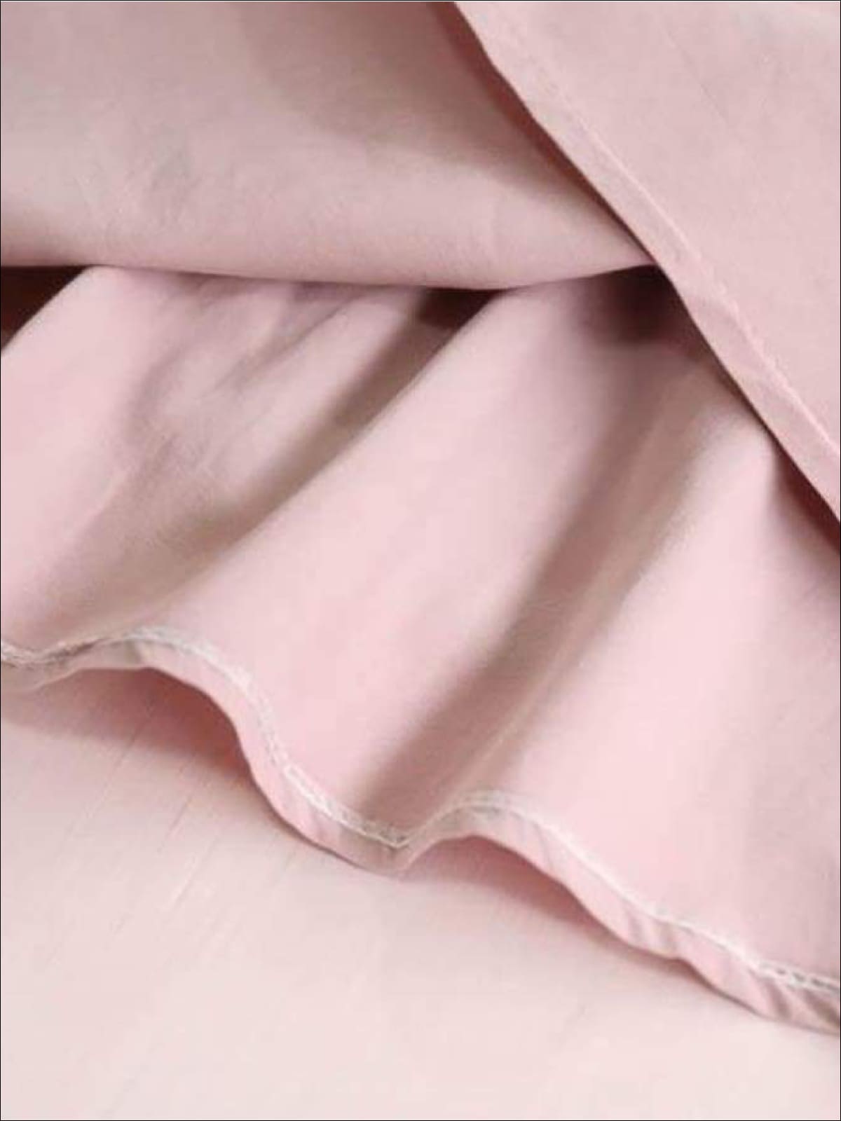 Girls Casual Ruffled Flutter Sleeve Dress with a Bow - Girls Spring Casual Dress