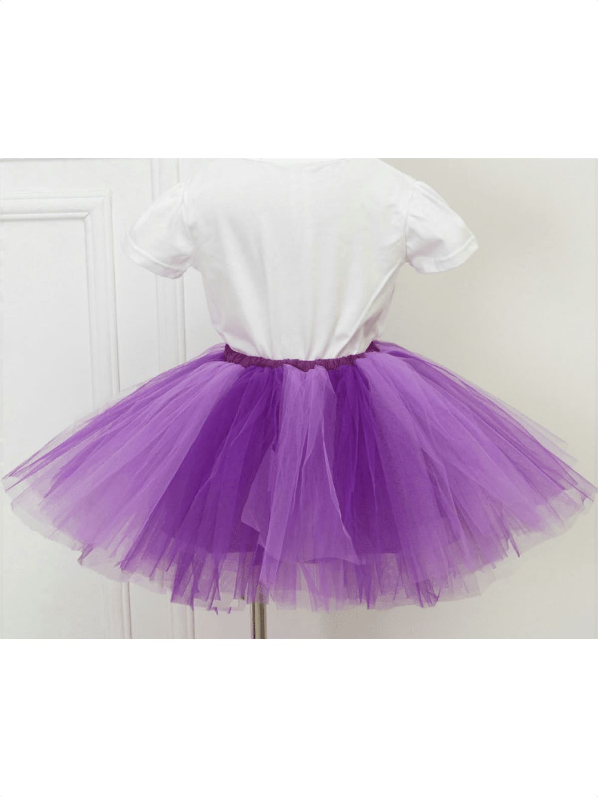 Girls Summer Clothes | White Sequin Tee & Tulle Tutu Skirt Set
