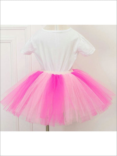Girls Summer Clothes | White Sequin Tee & Tulle Tutu Skirt Set