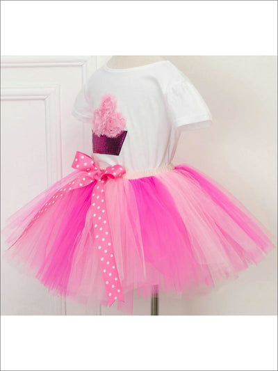 Girls Summer Clothes | White Sequin Tee & Tulle Tutu Skirt Set