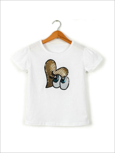 Girls Summer Clothes | White Sequin Tee & Tulle Tutu Skirt Set