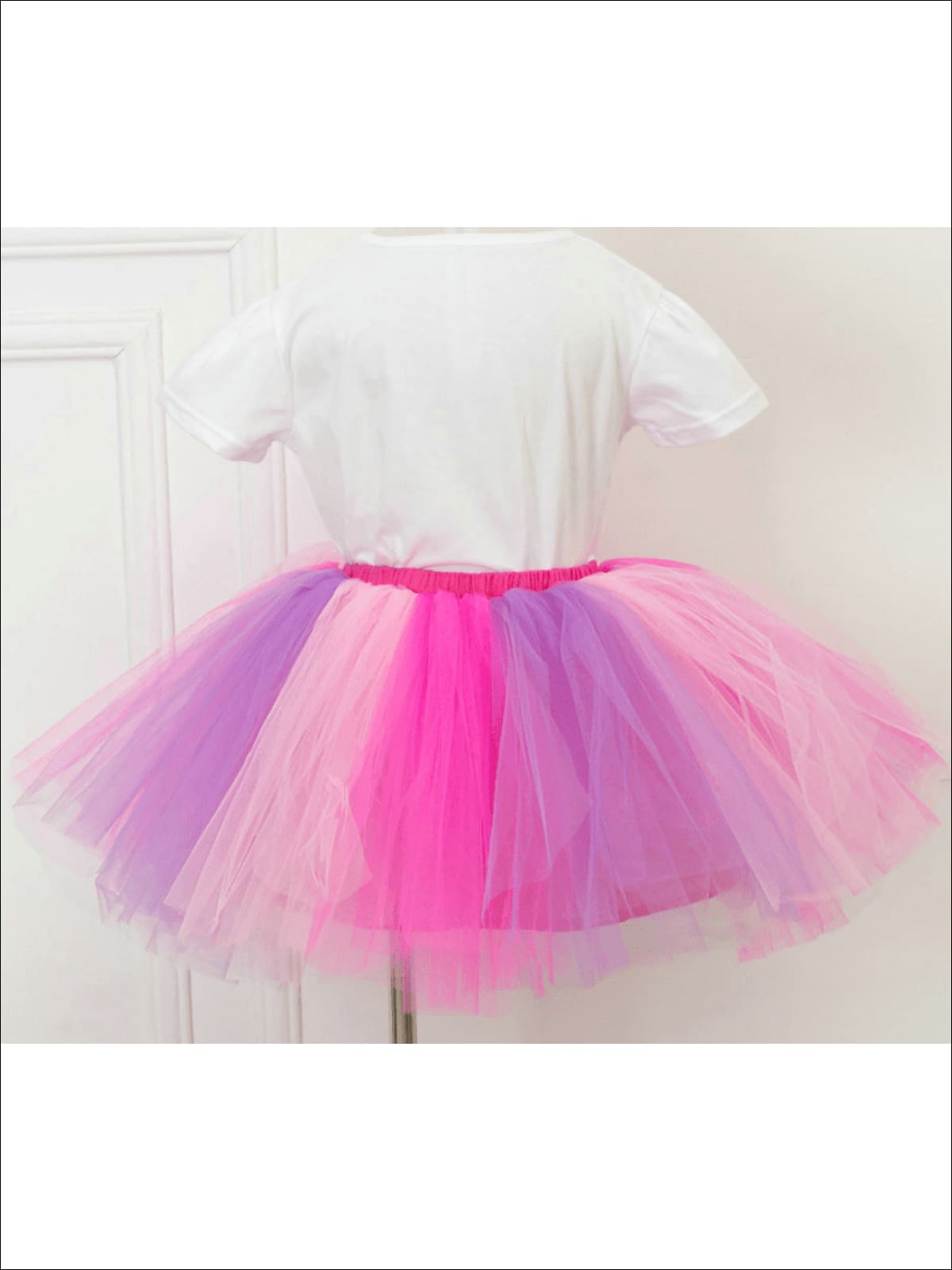 Girls Summer Clothes | White Sequin Tee & Tulle Tutu Skirt Set