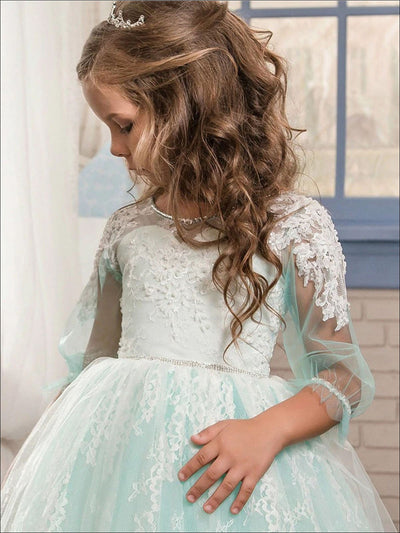 Girls Special Occasion Dress | Lace Embellished Communion Gown