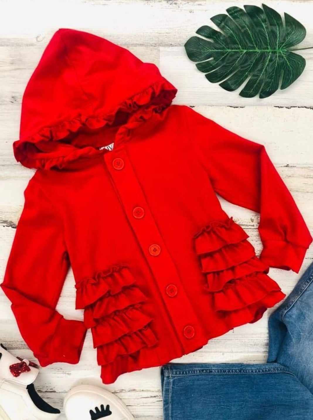 Ruby Passion Hoodie Cardigan - Mia Belle Girls