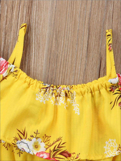 Resort Ready Girls Outfits | Toddler Floral Crop Top & Shorts Set