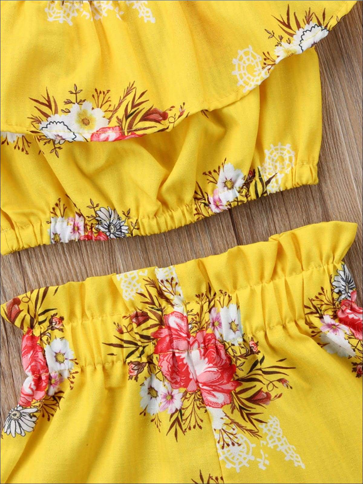 Resort Ready Girls Outfits | Toddler Floral Crop Top & Shorts Set