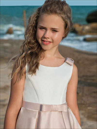 Girls Winter Formal Dresses | Sleeveless Maxi Communion Gown