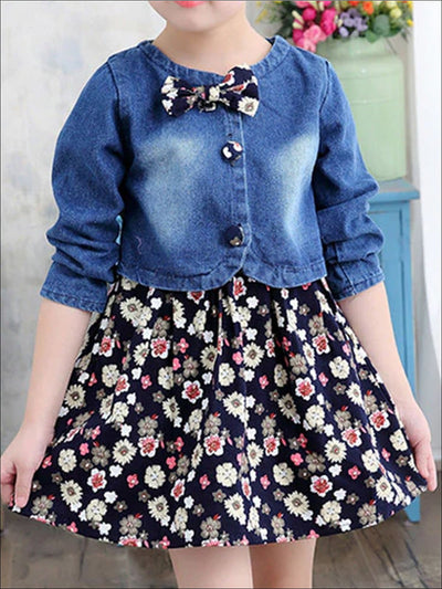 Ready For Anything Dress & Denim Bolero Set - Mia Belle Girls