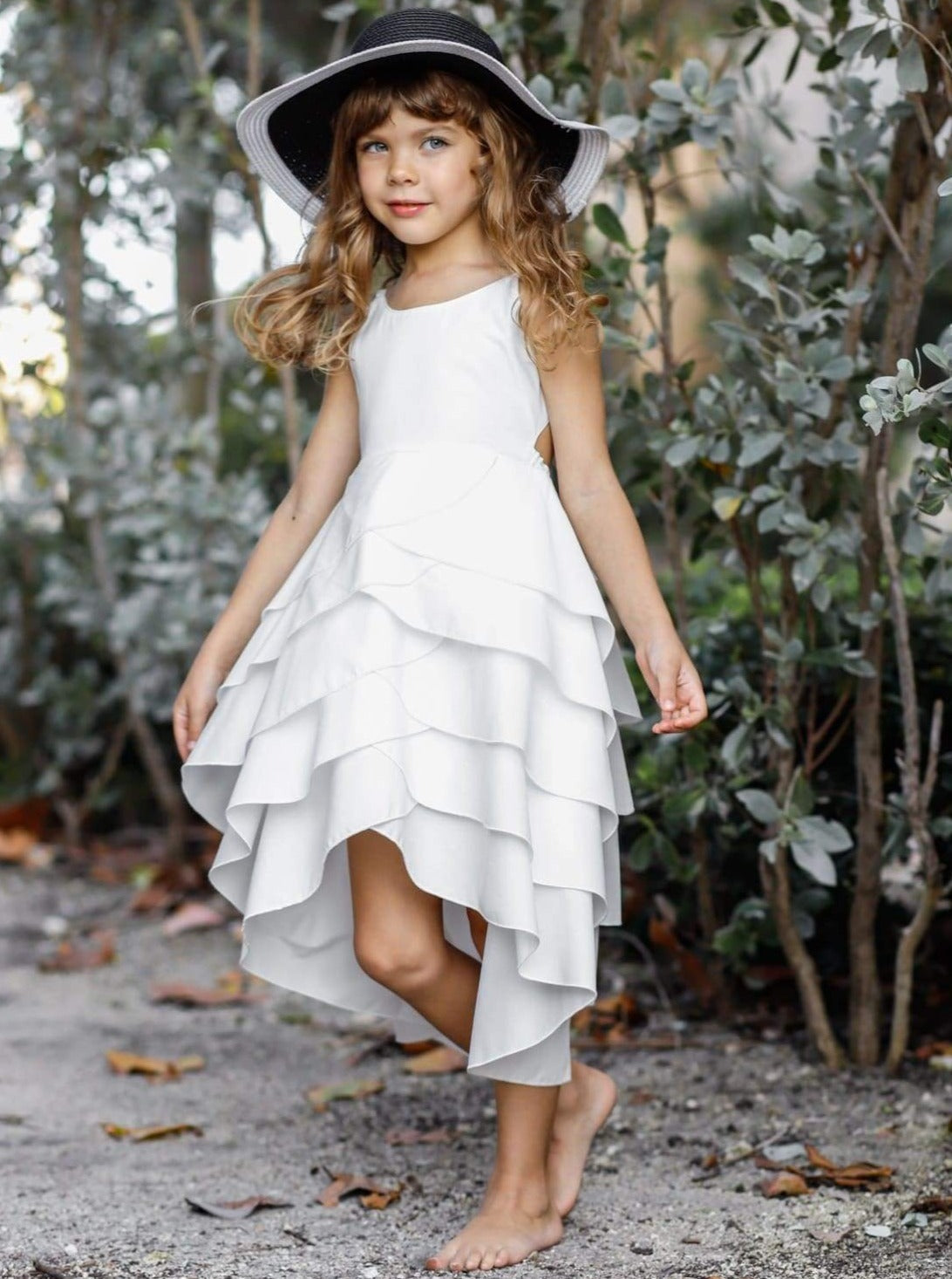 Little Girls Cute Spring Dresses | Toddler Tiered Hi-Lo Petal Dress