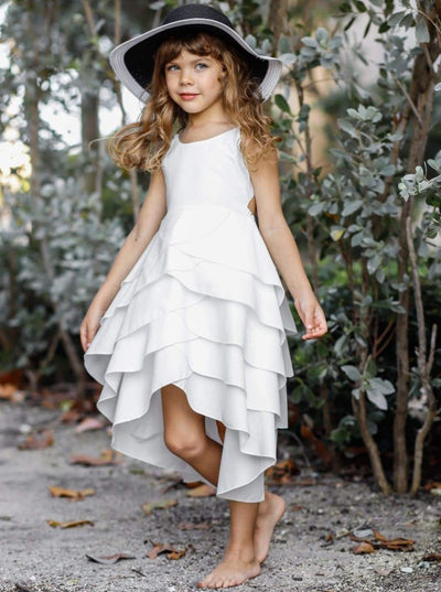 Little Girls Cute Spring Dresses | Toddler Tiered Hi-Lo Petal Dress