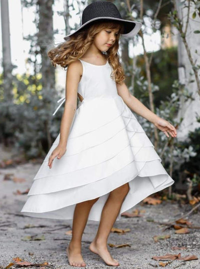 Little Girls Cute Spring Dresses | Toddler Tiered Hi-Lo Petal Dress