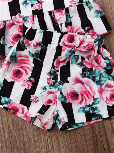 Resort Ready Kids Clothes | Toddler Striped Floral Top & Shorts Set