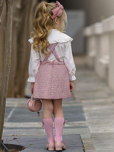 Preppy Girls' Clothing | Blouse & Tweed Skirt Set - Mia Belle Girls