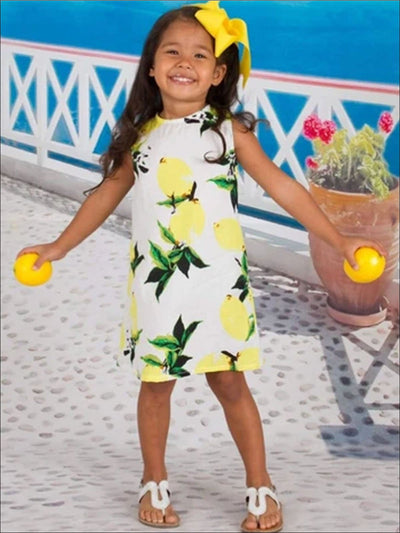 Toddler Spring Casual Dresses | Girls Sleeveless Lemon Tunic Dress