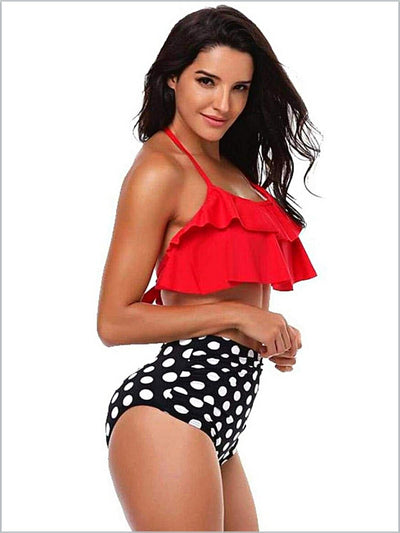 Women's Playful Polka Dot Two Piece Swimsuit
