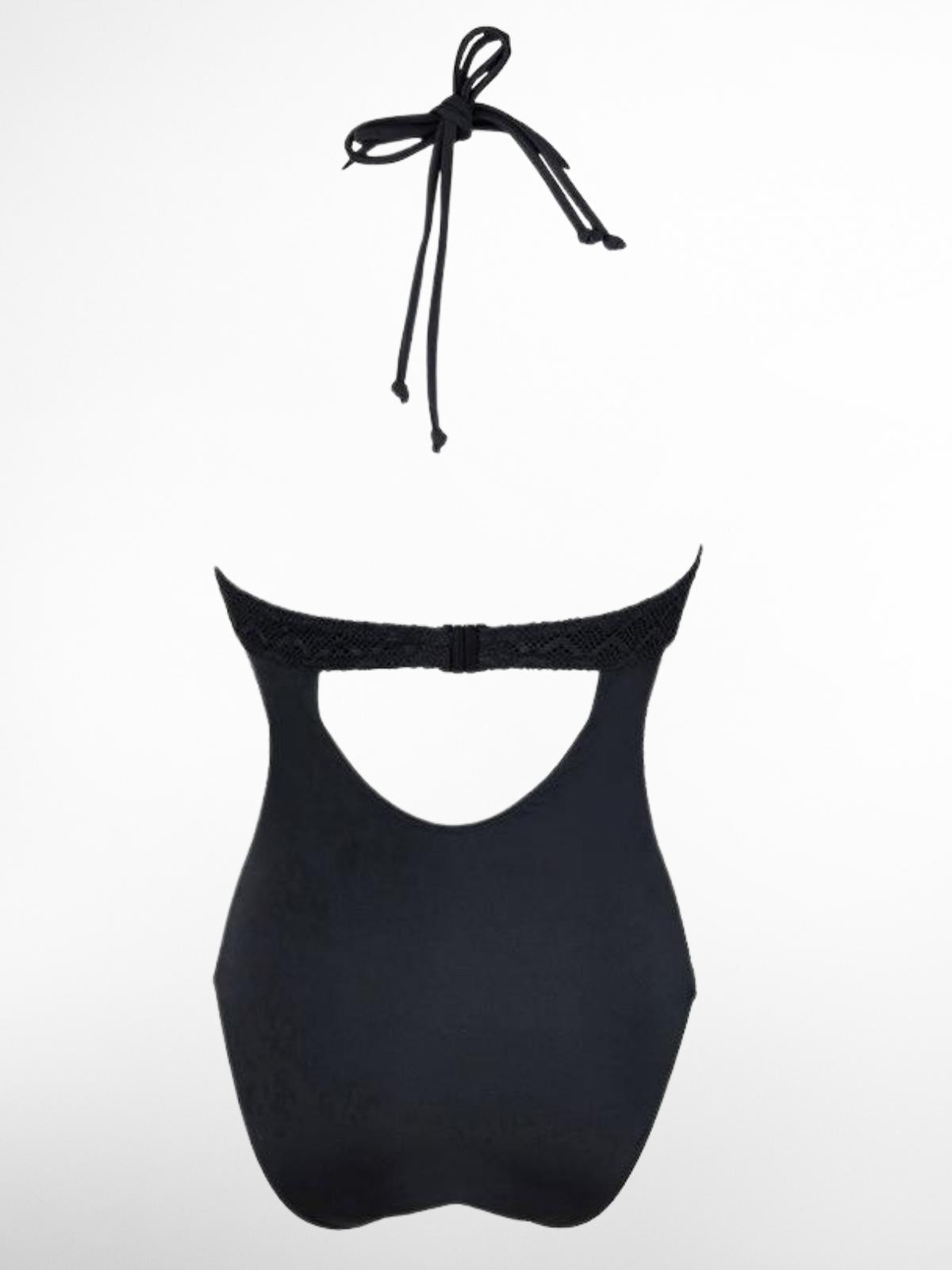 Women's Lace Bodysuit Halter Style One Piece Swimsuit - Mia Belle Girls