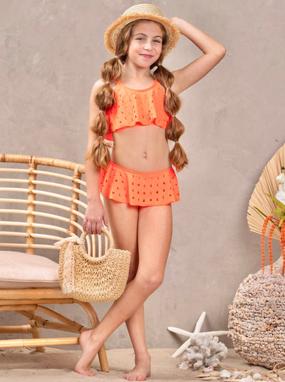 Two-Piece Girls Swimsuits | Little Girls Moon & Stars Tankini Swimsuit