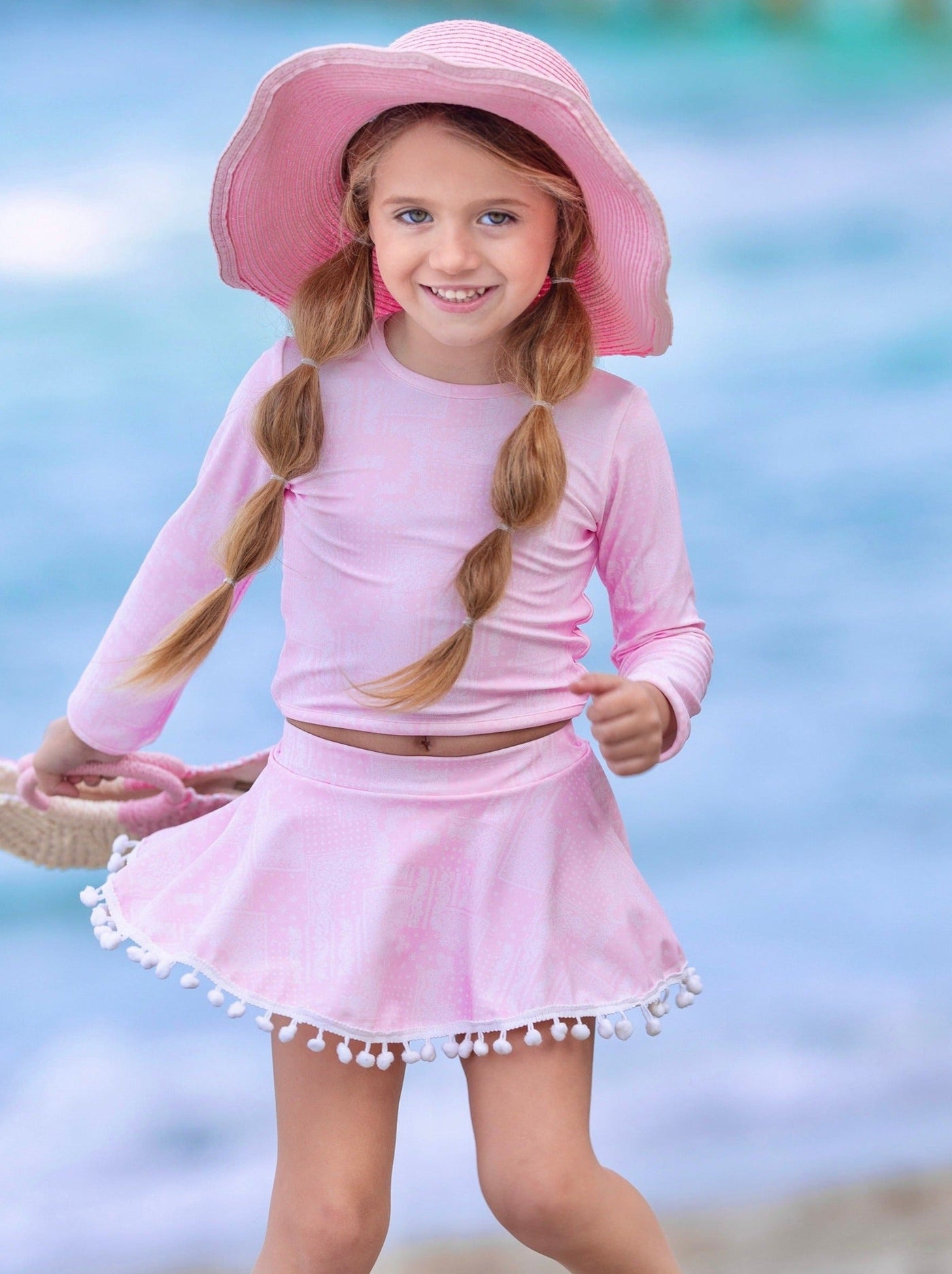 Cute Toddler Swimwear | Girls Paisley Print Skort Two Piece Swimsuit