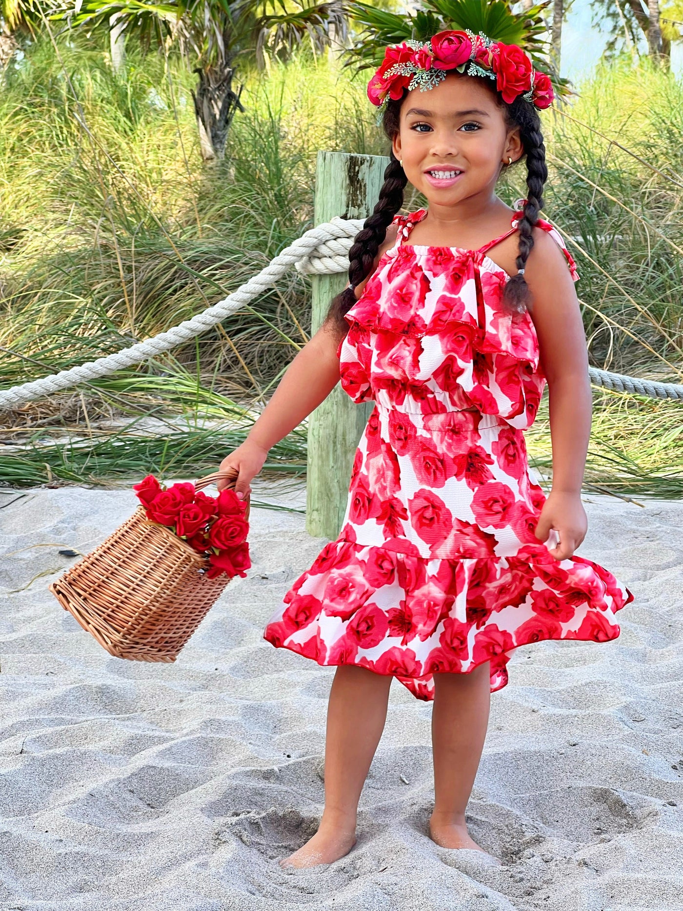 Ok Bloomer Ruffle Hi-Lo Skirt Set