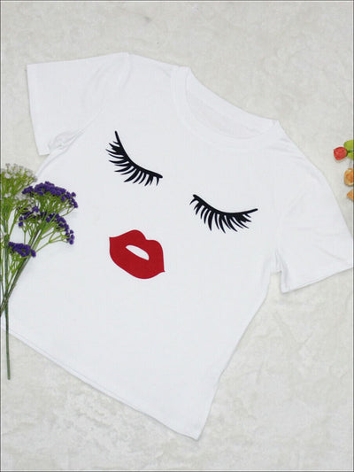 Mommy & Me Matching Eyelash & Lips T-Shirt - Mommy & Me Top