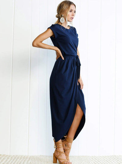 Womens Casual Long Tunic Dress - Womens Dresses