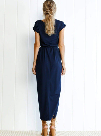 Womens Casual Long Tunic Dress - Womens Dresses