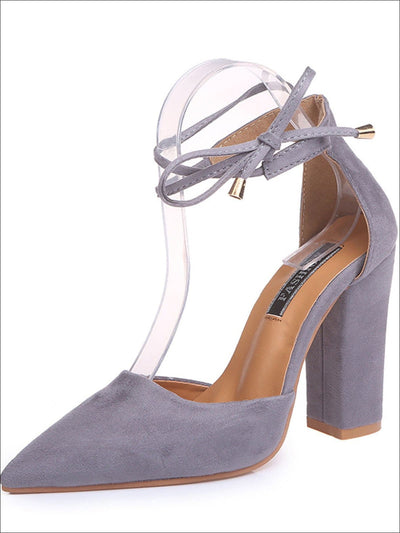 Womens Casual Pointed Toe Ankle Strap Heels (5 Color options) - Womens Shoes