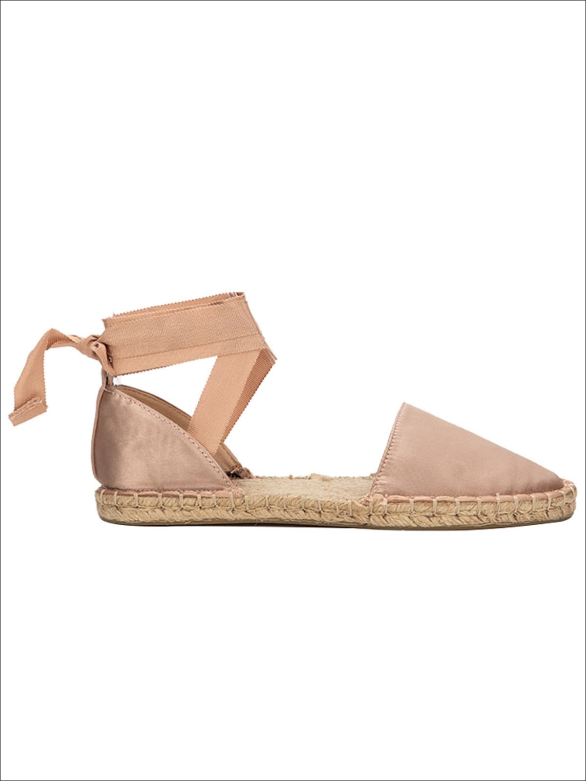 Womens Casual Silk Rome Cross-Strap Espadrilles - Pink / 5.5 - Womens Shoes