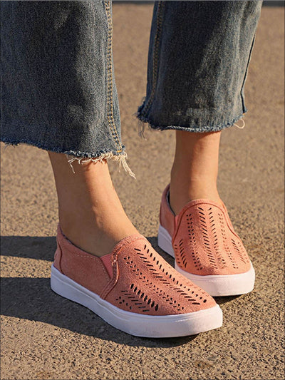 Womens Cut Out Canvas Shoes - Womens Shoes